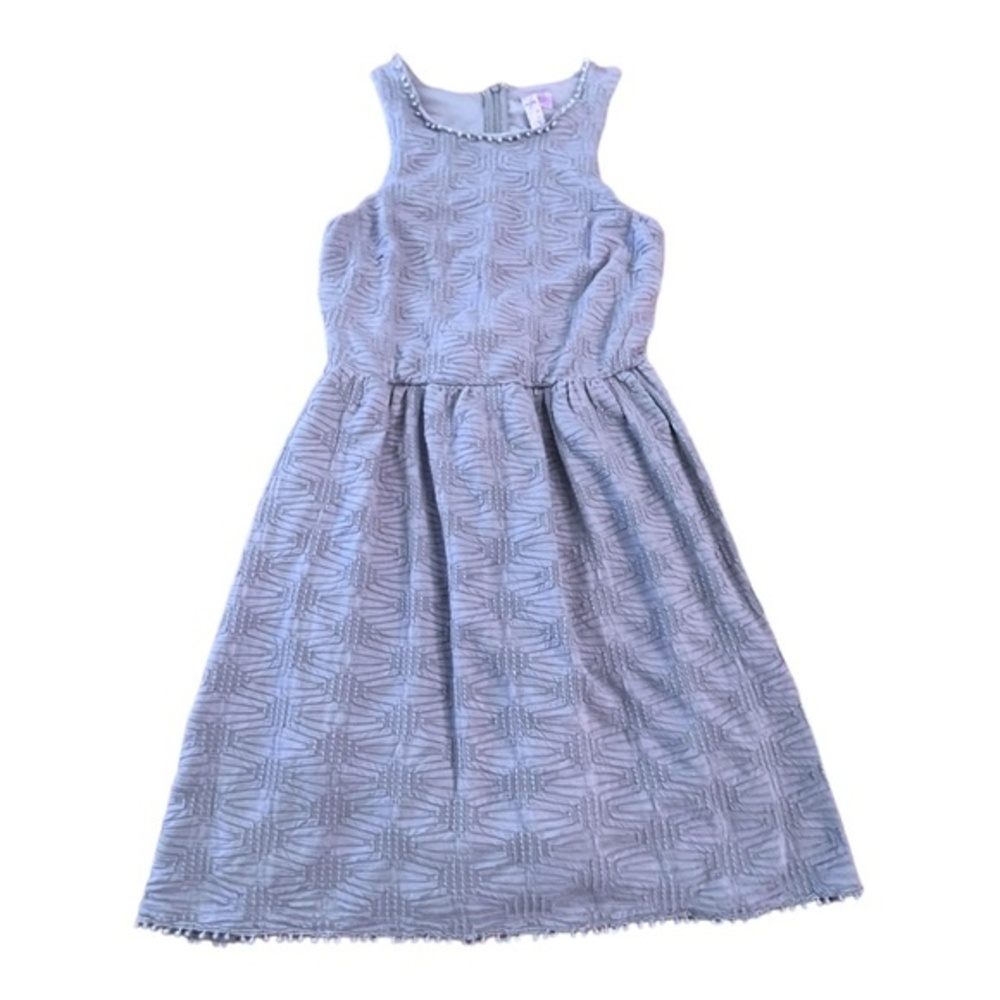 Alya Pom Pom Fit and Flare Fully Lined Sleeveless Dress Size S